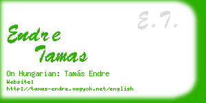 endre tamas business card