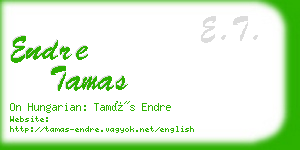 endre tamas business card